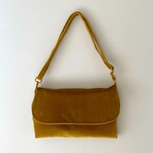 Vintage Gold Velvet Clutch